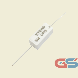 5W 0.5 Ohm Wirewound Resistor Horizontal Mount