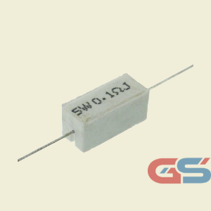5W 0.1 Ohm Wirewound Resistor Horizontal Mount