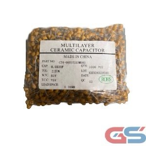 MLCC 333 (0.033uF) 50V Ceramic Capacitor – DIP Type