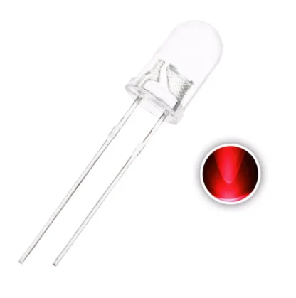 LED 5mm Clear Red Through-Hole
