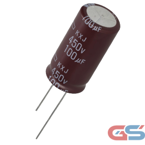 100uF 450V Electrolytic Capacitor 18×36mm DIP | 105°C | Brown Sleeve