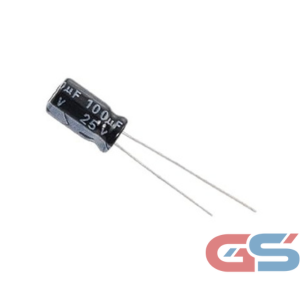 Electrolytic Capacitor 100uF 25V – DIP | 6.3×12mm | 105°C | Black Sleeve | BEIDI