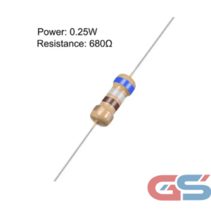Vishay 680 Ohm 0.25W 5% Carbon Film Resistor