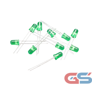 LED 5mm Diffused Green – Through-Hole Indicator LED