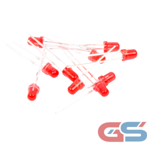 LED 3mm Diffused Red – Through-Hole Indicator LED
