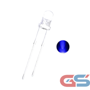 LED 3mm Clear Blue – High Brightness Through-Hole Indicator LED