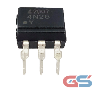 4N26 Optocoupler DIP-6 – Phototransistor Opto-Isolator IC with Base Pin