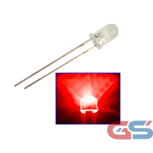 LED 3mm Clear Red – High Brightness Through-Hole Indicator LED