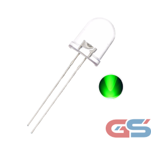 LED 10mm Clear Parrot Green – High Brightness Through-Hole Indicator LED
