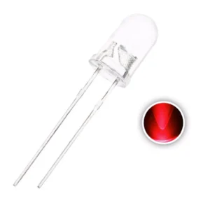 LED 5mm Clear Red – High Brightness Through-Hole Indicator LED