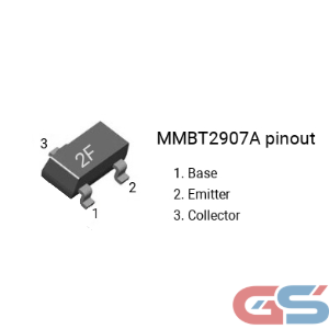 MMBT2907A (2F) PNP Transistor – 60V, 600mA, SOT-23 SMD