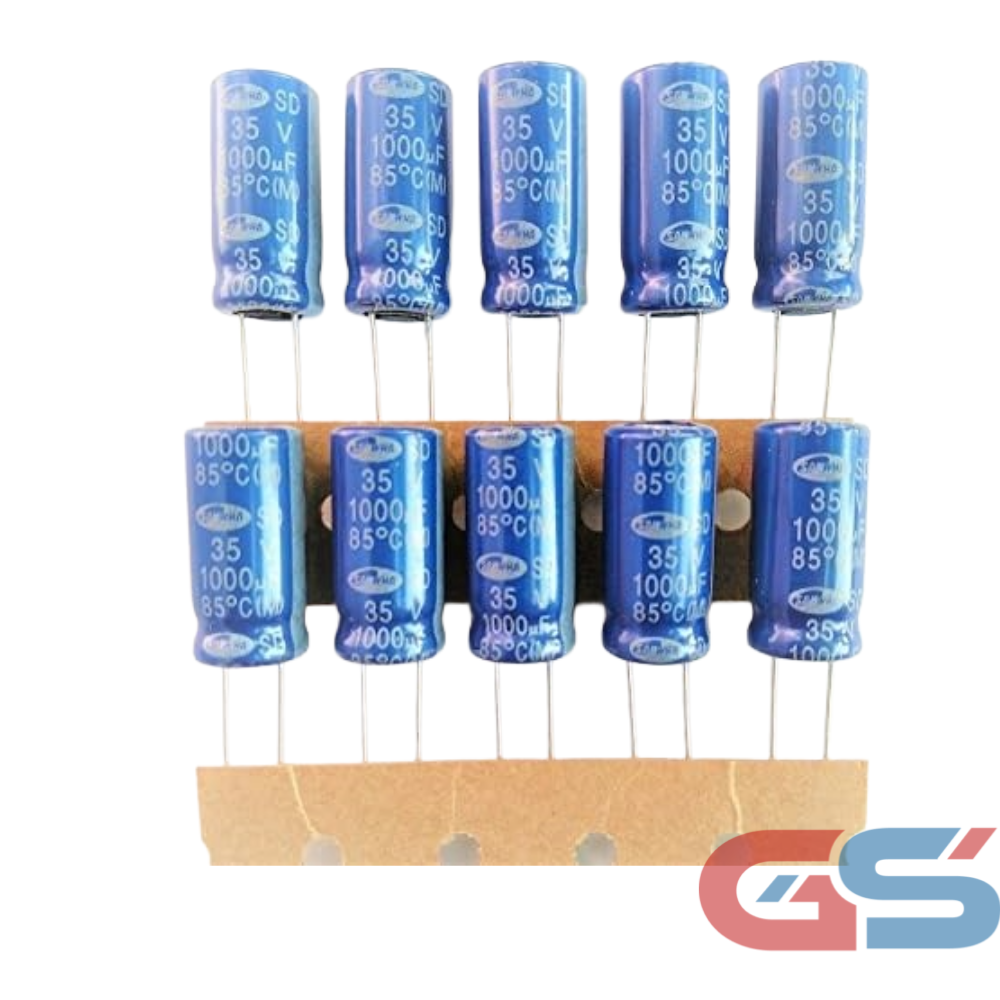 Samwha 1000uF 35V 85°C SD Series Electrolytic Capacitor 10×20mm